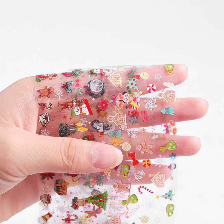 TZ0257 4x100cm Halloween Christmas Nail Art Starry Sticker Set without Nails