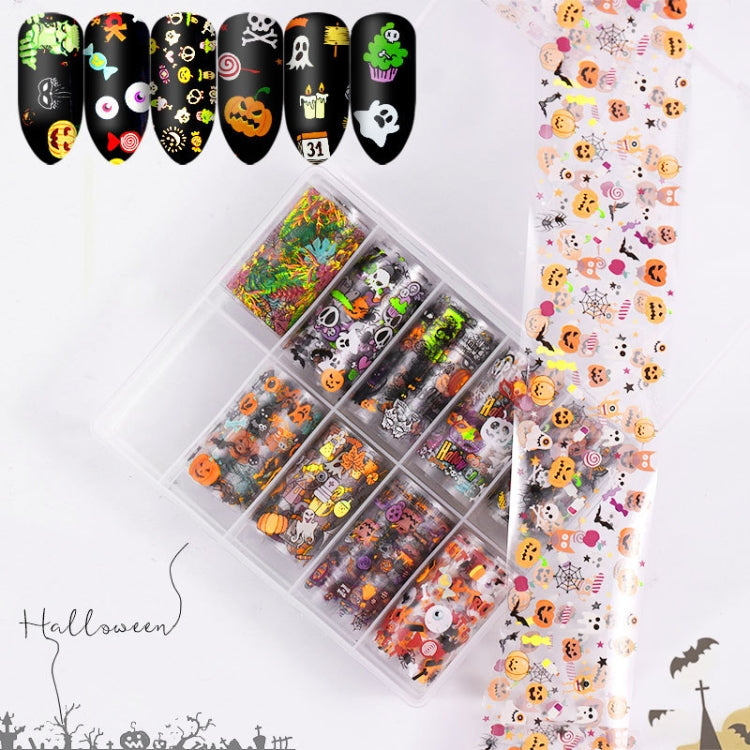 TZ0257 4x100cm Halloween Christmas Nail Art Starry Sticker Set without Nails