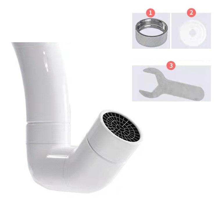Faucet Extender Splashproof Universal Aerator, Color: White+Tool
