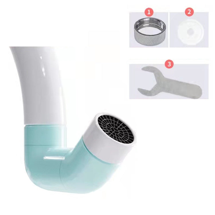 Faucet Extender Splashproof Universal Aerator, Color: Blue White+Tool
