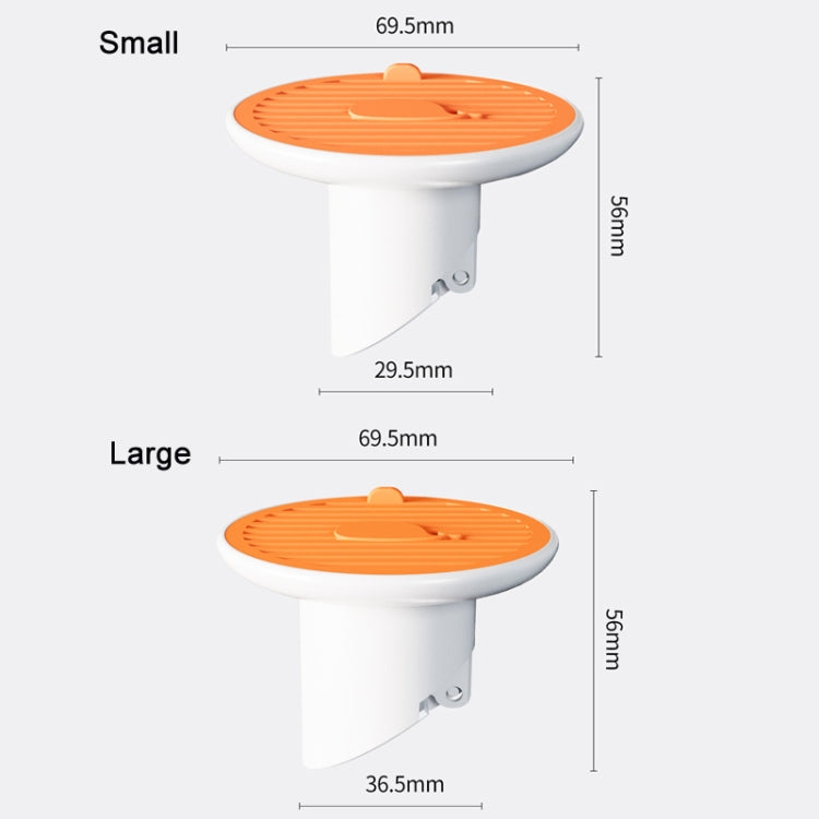 Sewer Deodorant Magnetic Suction Floor Drain Cover, Size: 3.65cm (Orange)