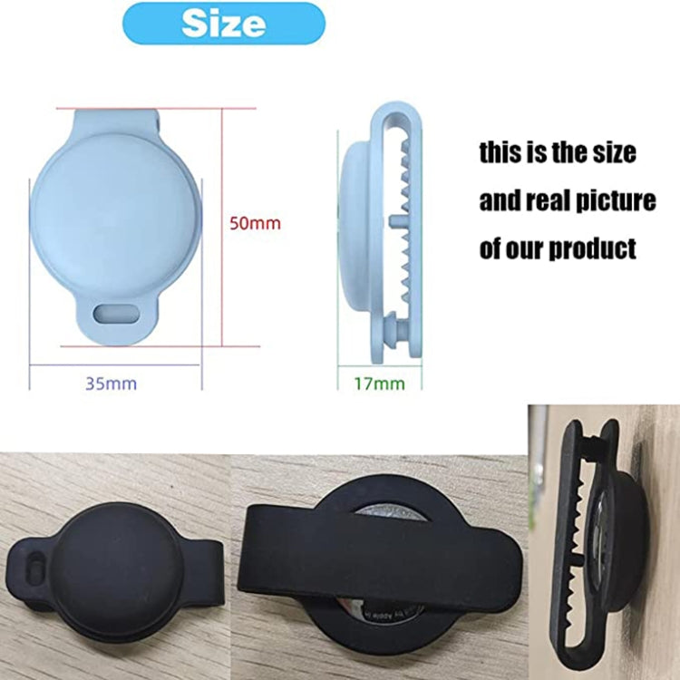 2 PCS JJ10134 Bone Shaped Pet Tracker Silicone Cover with Clip Function For Airtag