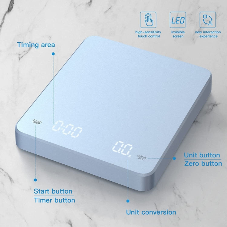 Household LED Electronic Coffee Scale, Specification: Blue
