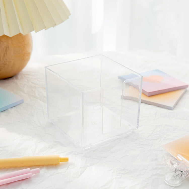 Desktop Waterproof Sticky Note Transparent Storage Box, Style: Basic