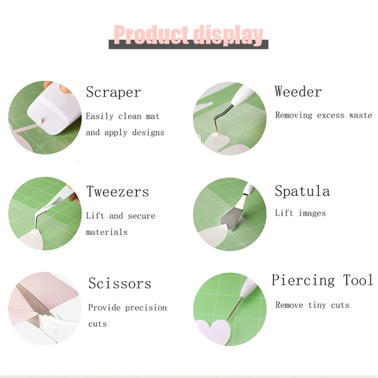 5 In 1 Vinyl Weeding Tool Set DIY Silhouette Embossed Engraving Tool
