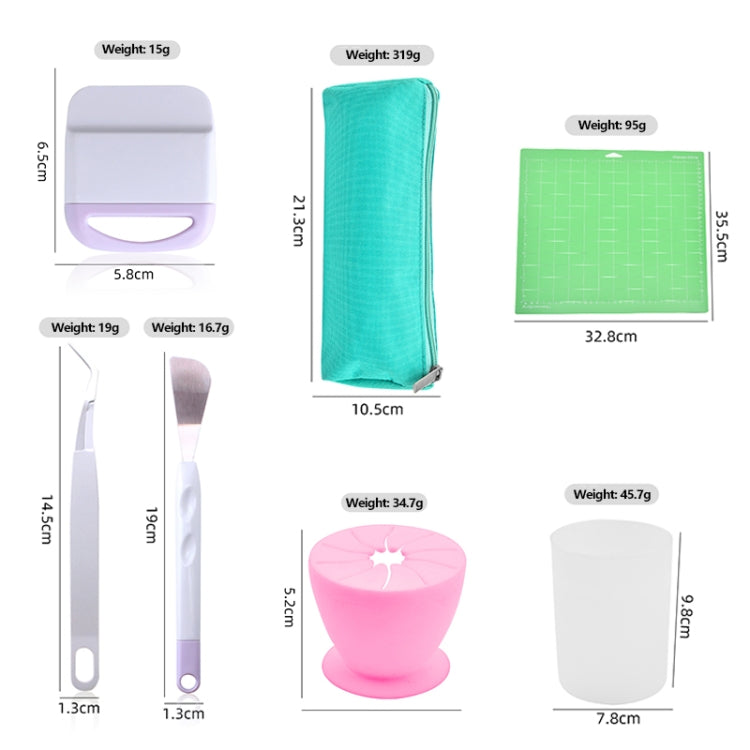 6 In 1+Cutting Pad Vinyl Weeding Tool Set DIY Silhouette Embossed Engraving Tool