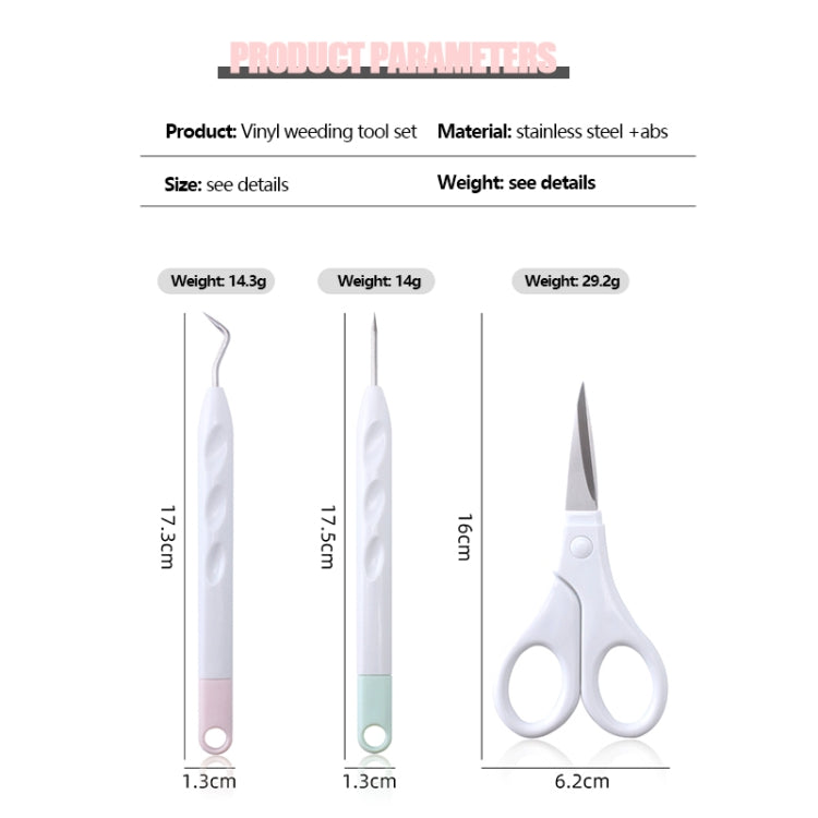 6 In 1+Cutting Pad Vinyl Weeding Tool Set DIY Silhouette Embossed Engraving Tool