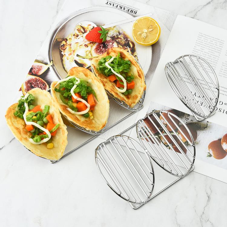 Single Layer 304 Stainless Steel Pancake Rack Crepe Corn Tortilla V-Shaped Stand