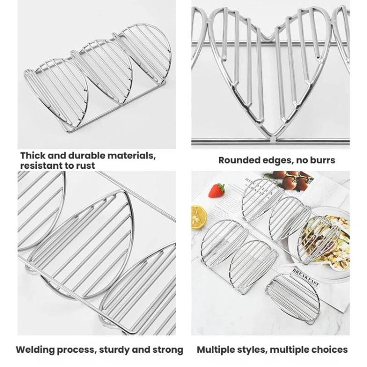 2 Layers 304 Stainless Steel Pancake Rack Crepe Corn Tortilla V-Shaped Stand