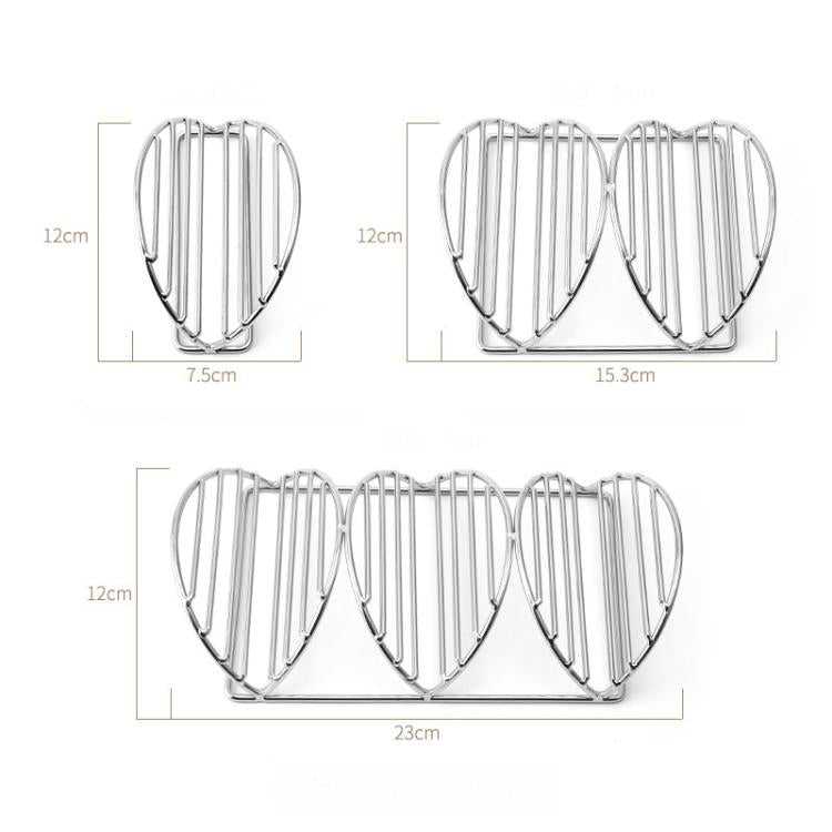 2 Layers 304 Stainless Steel Pancake Rack Crepe Corn Tortilla V-Shaped Stand