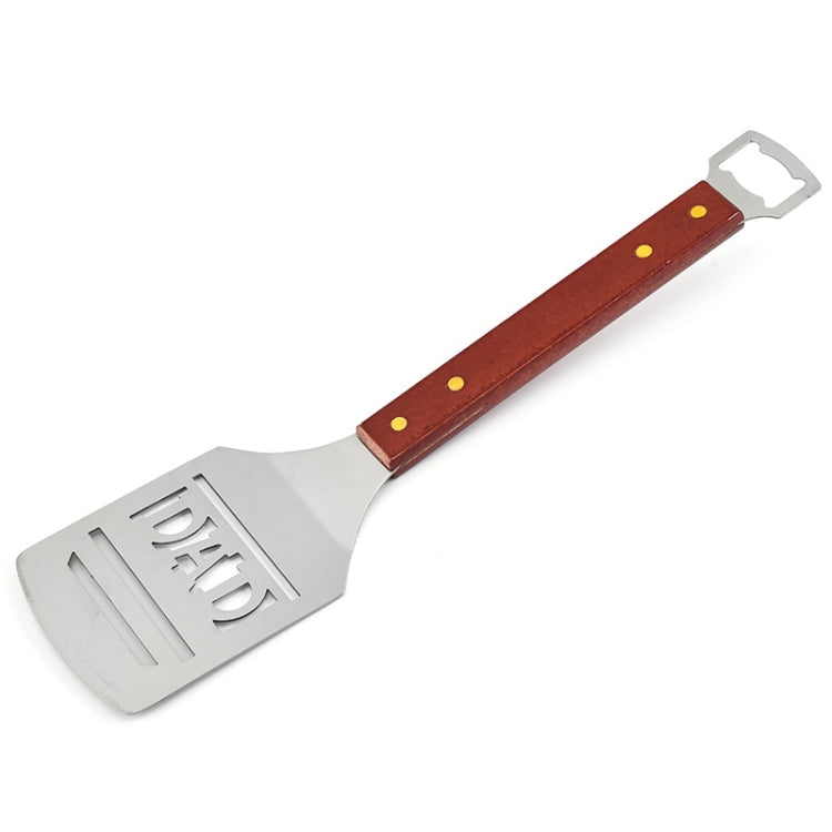 Stainless Steel BBQ Letter Shovel Outdoor Camping BBQ Tools With Bottle Opener Function