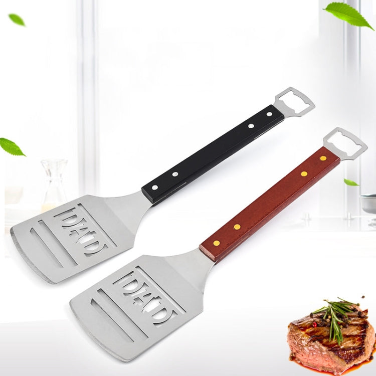 Stainless Steel BBQ Letter Shovel Outdoor Camping BBQ Tools With Bottle Opener Function
