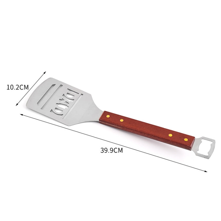 Stainless Steel BBQ Letter Shovel Outdoor Camping BBQ Tools With Bottle Opener Function