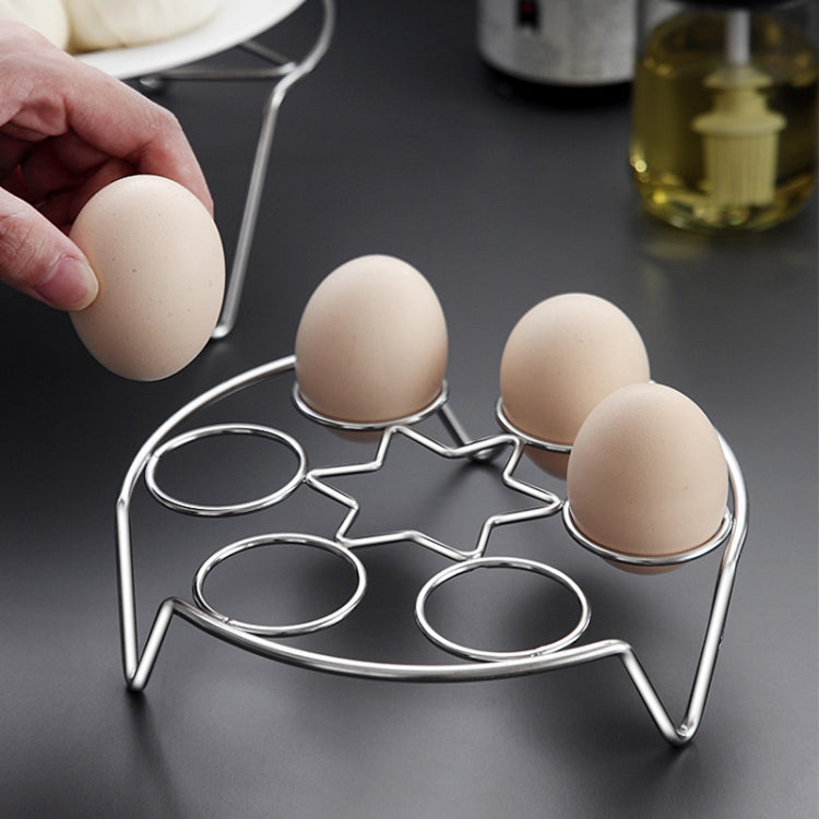 2 PCS Kitchen Stainless Steel Steamed Egg Rack, Style: 4.0 Line Short Feet