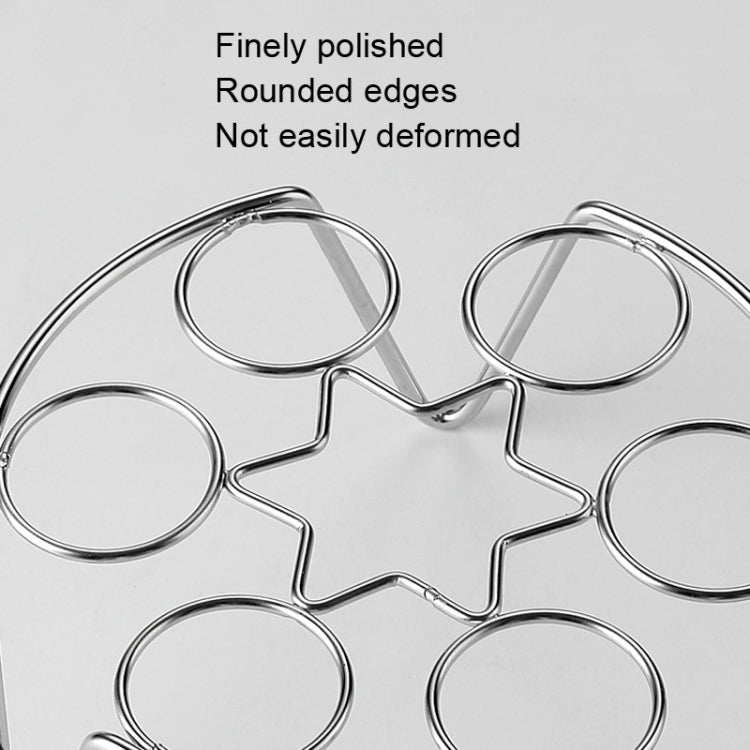 2 PCS Kitchen Stainless Steel Steamed Egg Rack, Style: 4.0 Line Short Feet