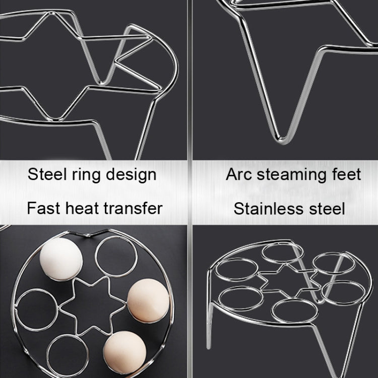 2 PCS Kitchen Stainless Steel Steamed Egg Rack, Style: 4.0 Line Short Feet