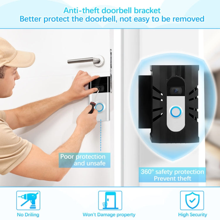 Anti-theft Video Doorbell Bracket For Ring Video Doorbell
