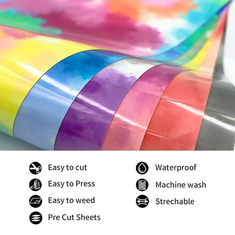 Clouds Watercolor Tie Dye Heat Transfer Vinyl Make Sign Pattern Cricut Film