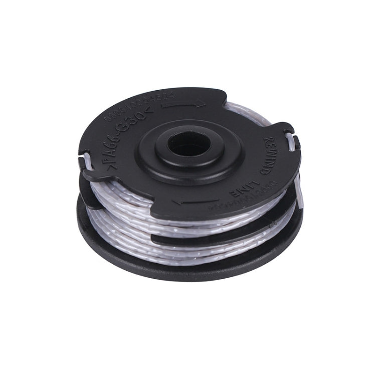 2PCS GK09-2 Lawnmower Nylon Double Layer Mowing Line Playing Rope Spool Replaces Greenworks(Black)