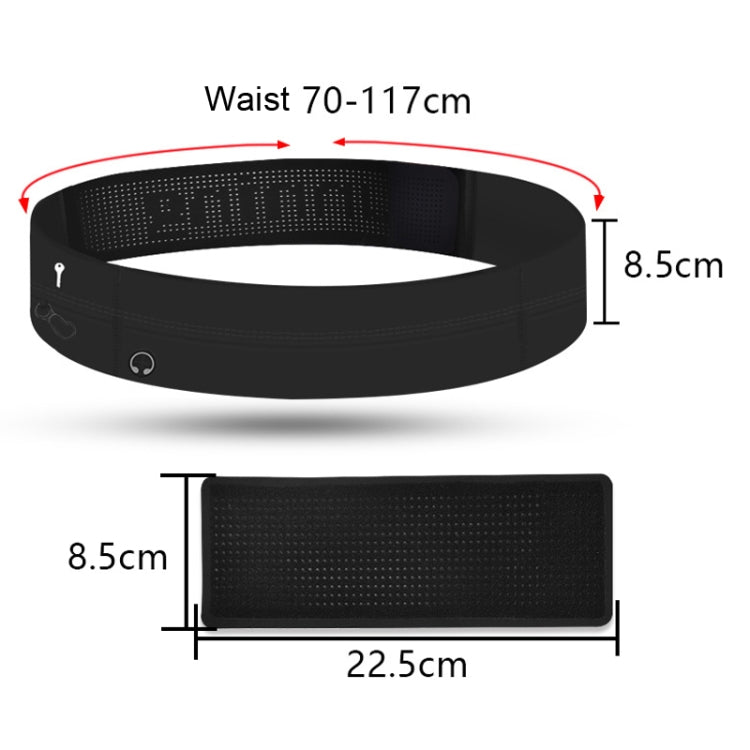 Running Waist Bag Invisible Outdoor Marathon Phone Storage Belt, Color: Light Gray+Kettle