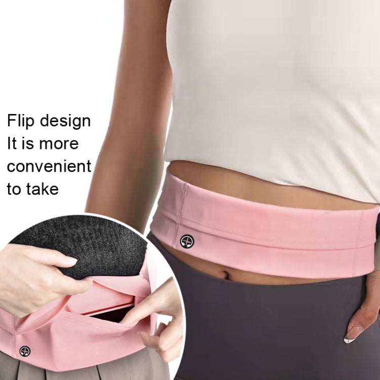 Running Waist Bag Invisible Outdoor Marathon Phone Storage Belt, Color: Light Gray+Kettle
