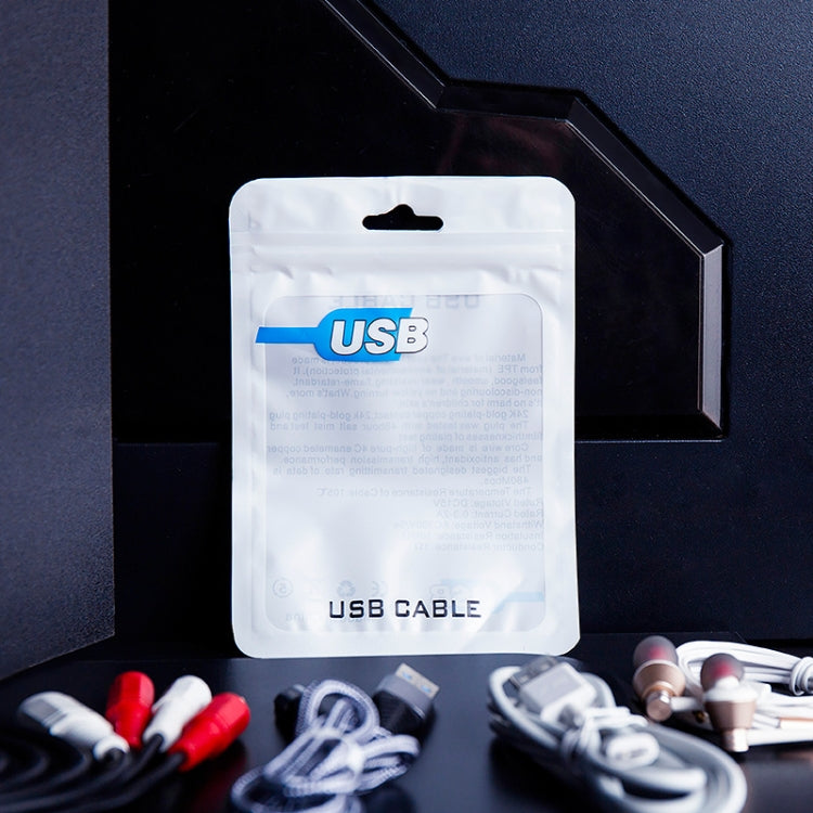 100 PCS  USB Cable Packaging Bag Data Cable Bag Ziplock Bag 7.5 x 12cm
