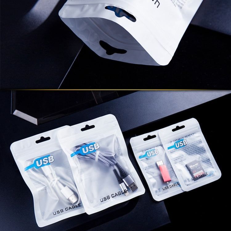 100 PCS  USB Cable Packaging Bag Data Cable Bag Ziplock Bag 7.5 x 12cm