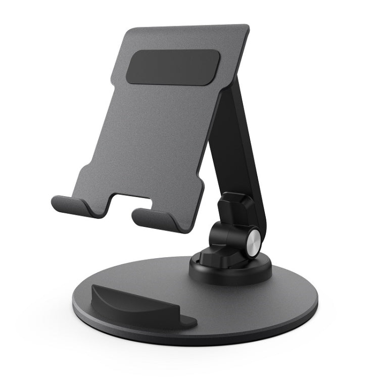 Portable Mobile Phone Tablet Desktop Stand, Color: Round Swivel Dark Grey