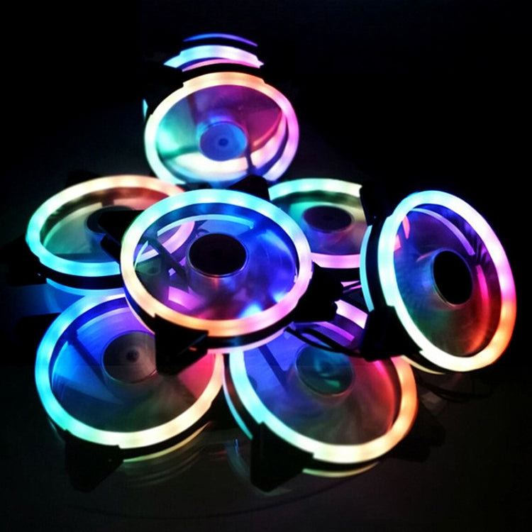 Computer CPU RGB luminous Radiator 2 Fans+Remote Control