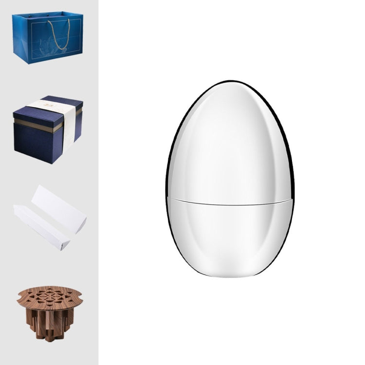 Egg-shaped Western Cutlery Storage Set Party Knife And Fork 304 Silver Egg+Craft Box