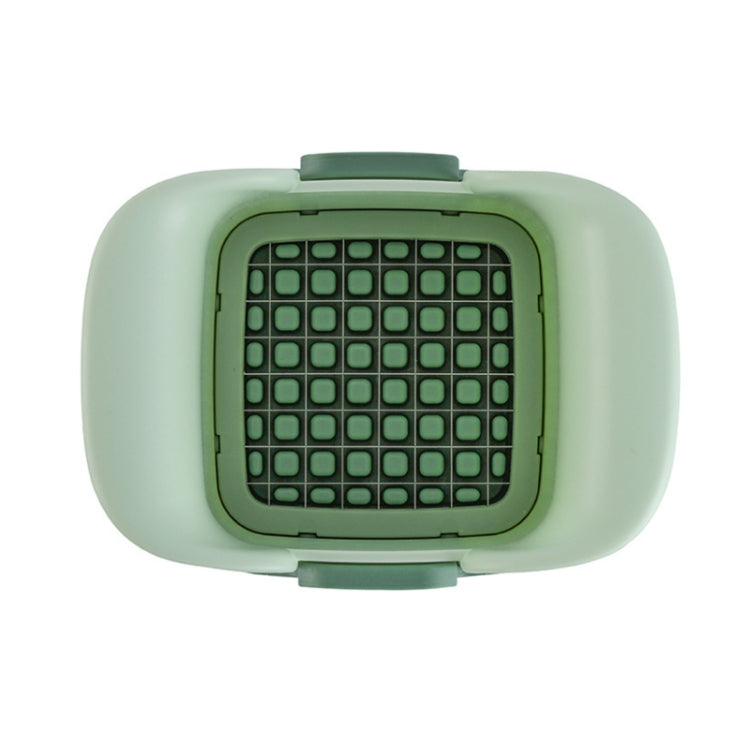 Household Hand-pressed Multi-function French Fries Vegetable Cutter(Green)