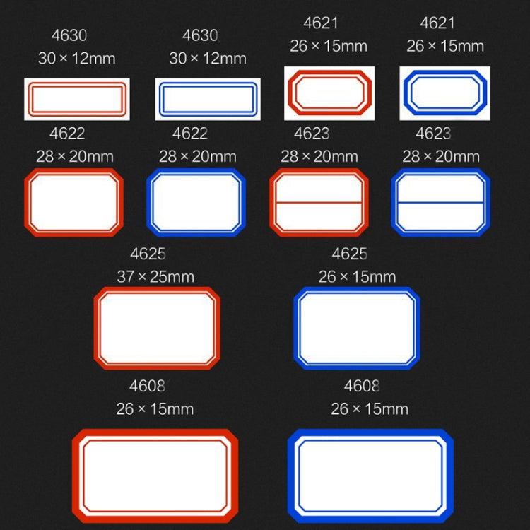 2 Bags Handwritten Self-adhesive Small Label Stickers, Specification: 4621 Blue 26x15mm