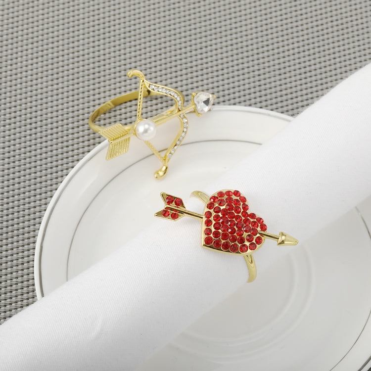 2 PCS Valentine Day Rose Alloy Napkin Ring, Specification: Z1009-1