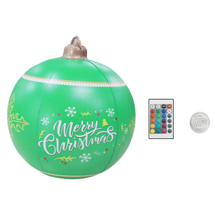MT709 Inflatable Christmas Ball Yard LED Remote Control Glowing Ball Christmas Ornament, Style:, Color: Ordinary Type (Green)