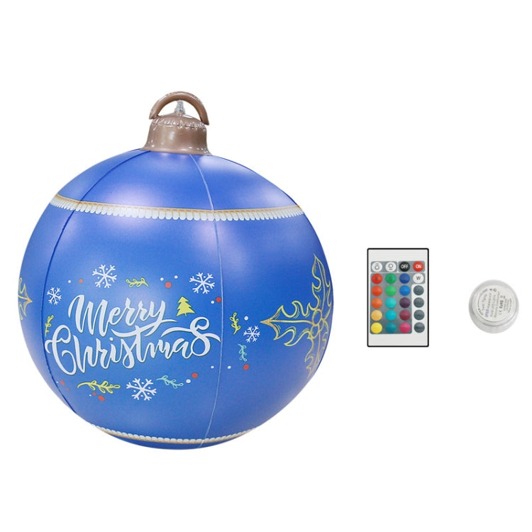 MT709 Inflatable Christmas Ball Yard LED Remote Control Glowing Ball Christmas Ornament, Style:, Color: Ordinary Type (Blue)