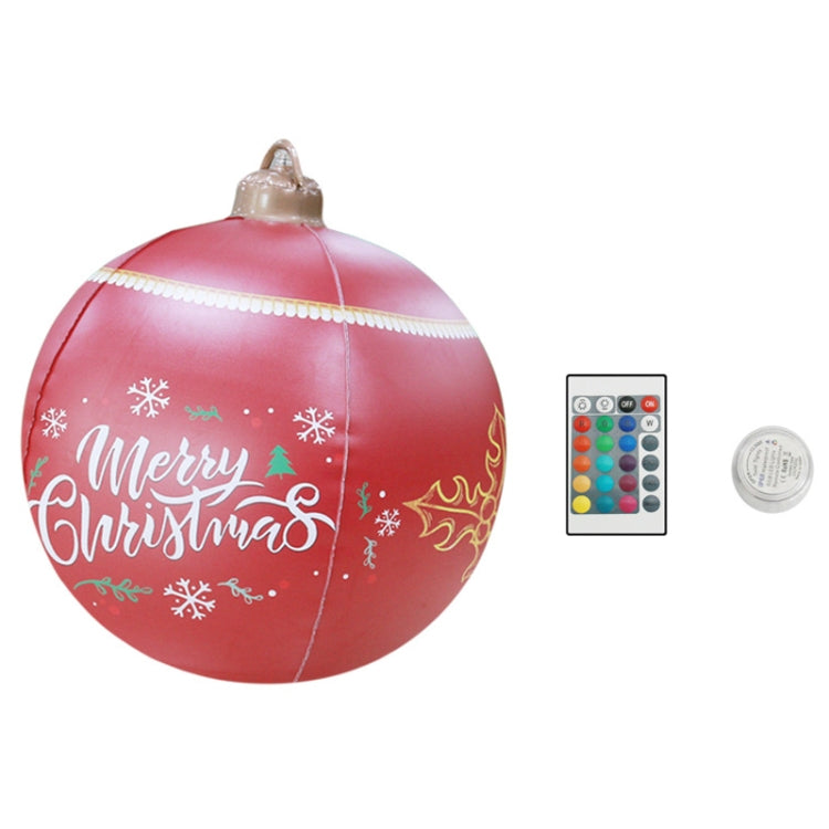MT709 Inflatable Christmas Ball Yard LED Remote Control Glowing Ball Christmas Ornament, Style:, Color: Ordinary Type (Red)