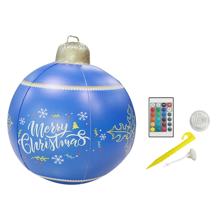 MT709 Inflatable Christmas Ball Yard LED Remote Control Glowing Ball Christmas Ornament, Style:, Color: Upgraded Type (Blue)