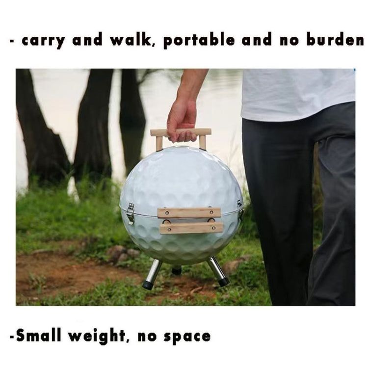 14 Inch Portable Golf-Shaped Outdoor Grill