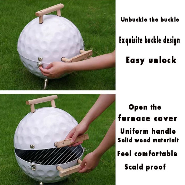 14 Inch Portable Golf-Shaped Outdoor Grill
