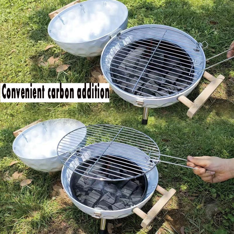 14 Inch Portable Golf-Shaped Outdoor Grill