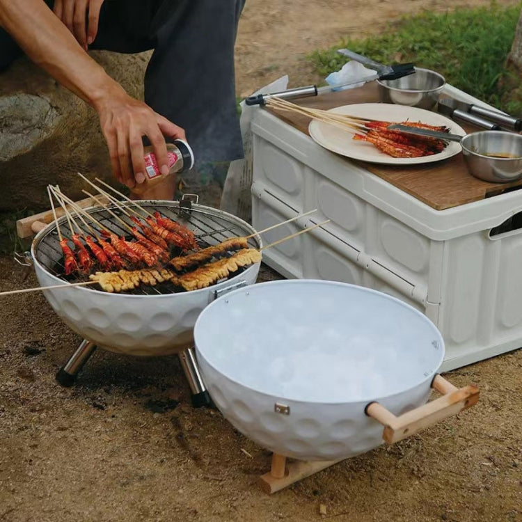 14 Inch Portable Golf-Shaped Outdoor Grill