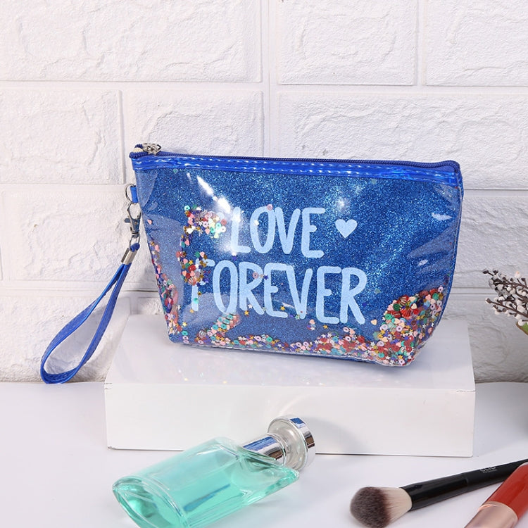 Sequin Alphabet Makeup Toiletry Bag Hexagonal Tote Bag