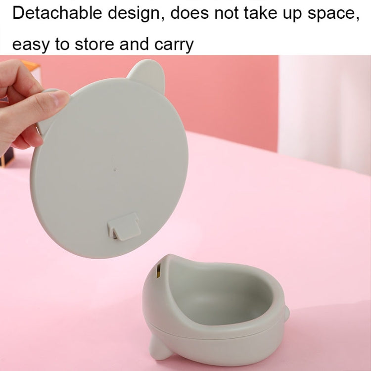 Detachable Cute Kitten Desktop Makeup Mirror with Storage Function