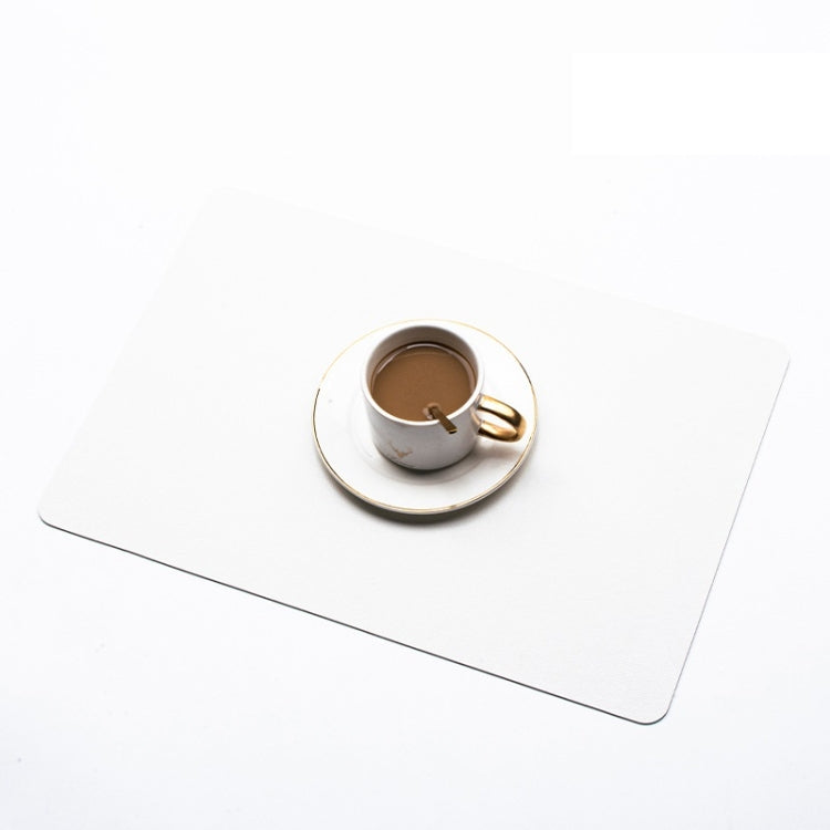 2 PCS PU Waterproof Oilproof Leather Heat Insulation Placemat