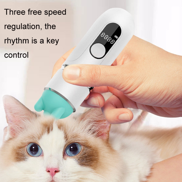 USB Portable Pet Massager Waterproof With Display Screen(White)