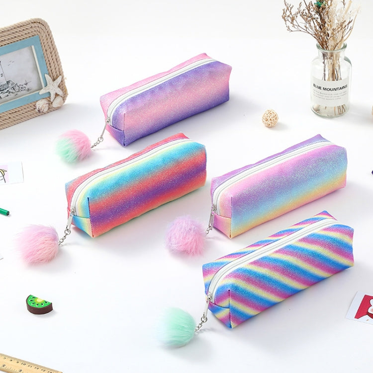Rainbow Glitter Pen Bag Shimmering Pencil Bag Make-up bag