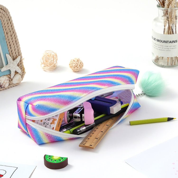 Rainbow Glitter Pen Bag Shimmering Pencil Bag Make-up bag