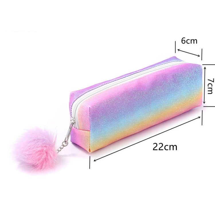 Rainbow Glitter Pen Bag Shimmering Pencil Bag Make-up bag