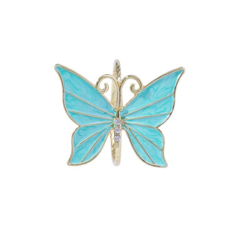 2 PCS Western Restaurant Alloy Butterfly Napkin Ring
