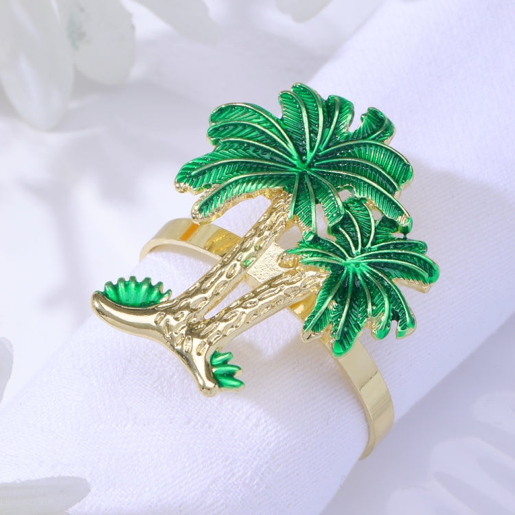 2 PCS Western Restaurant Coconut Tree Metal  Napkin Ring(Z1074)